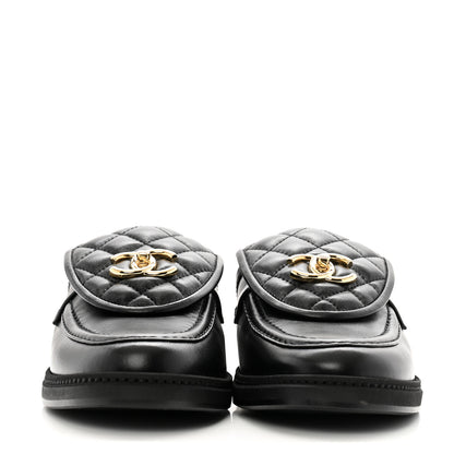 Chanel Lambskin Quilted CC Turnlock Mules 40 Black 2 of 11