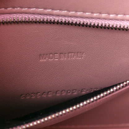 Balenciaga Shiny Calfskin Crocodile Embossed Small Hourglass Top Handle Bag Powder Pink 7 of 10