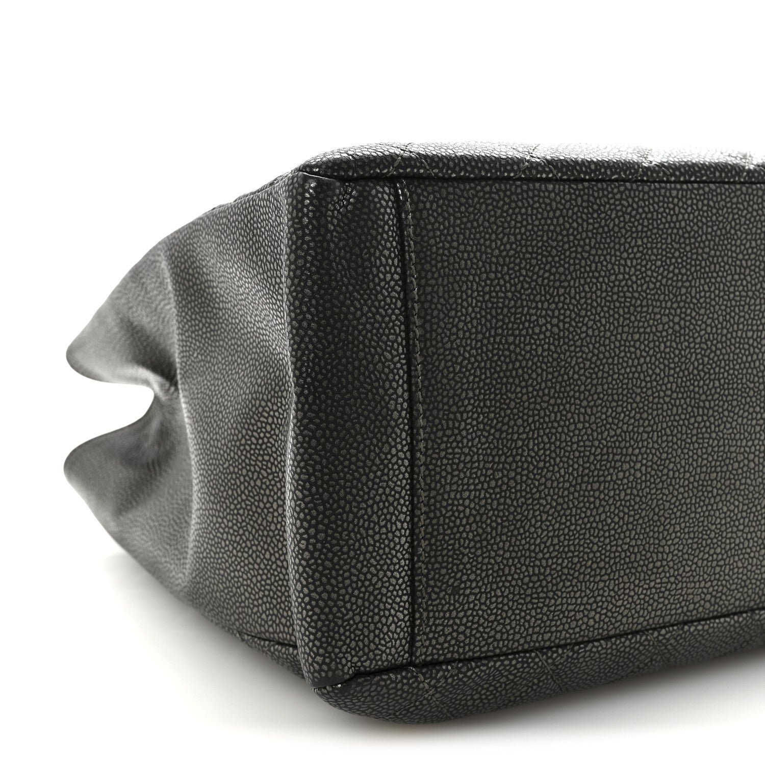Chanel Caviar Quilted Grand Shopping Tote GST Dark Silver 8 of 9