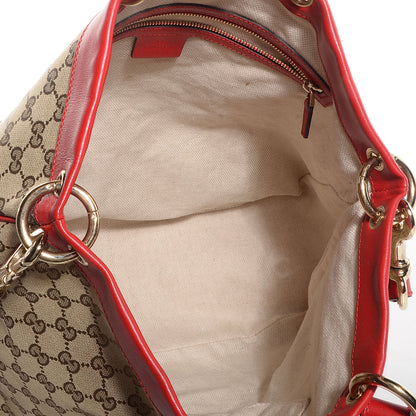 Gucci Monogram Medium Valentine Top Handle Bag Red 5 of 7