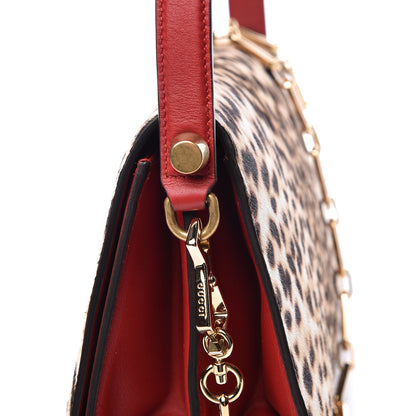 Gucci Calf Hair Leopard Print Shoulder Bag Red 12 of 12