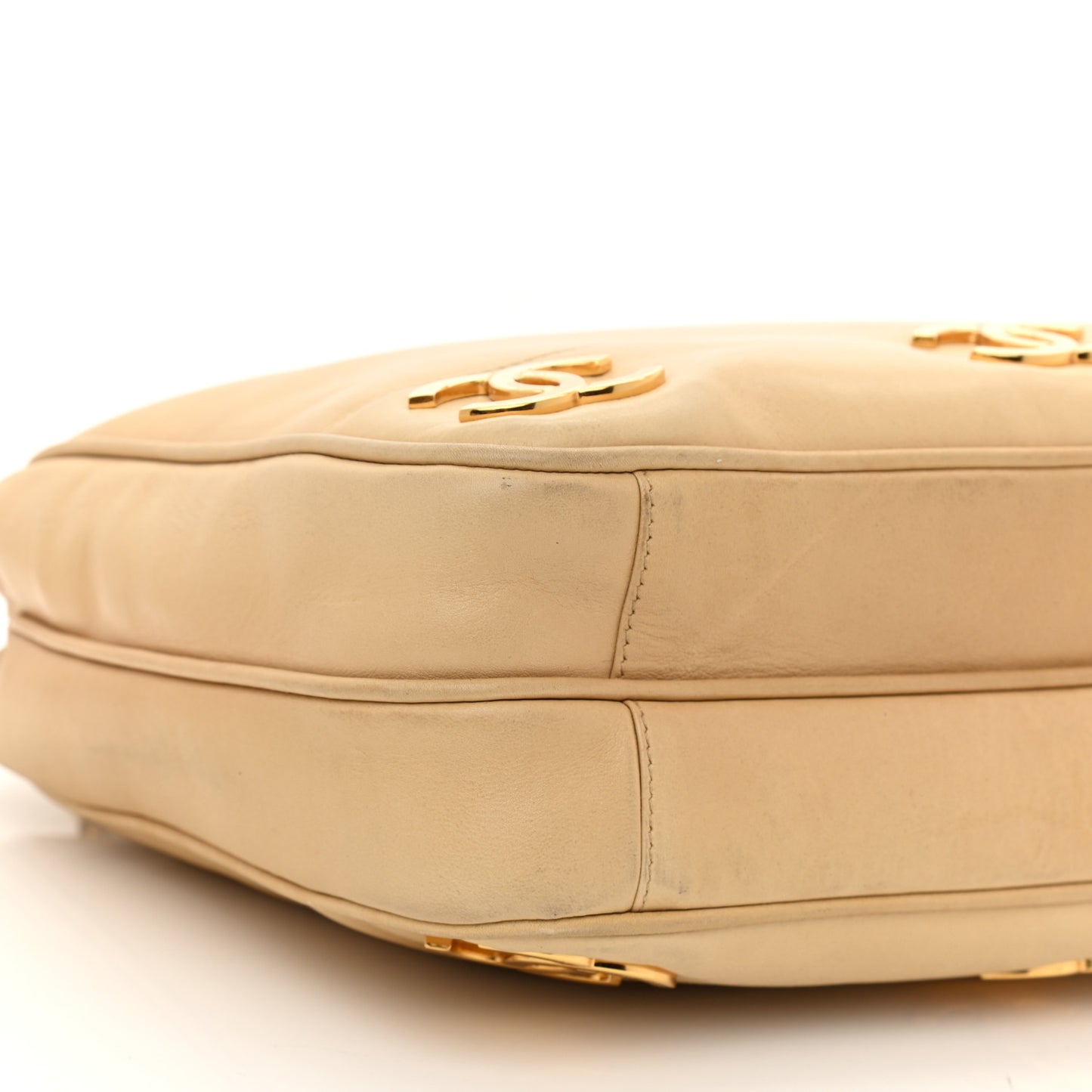 Lambskin CC Shoulder Bag Beige