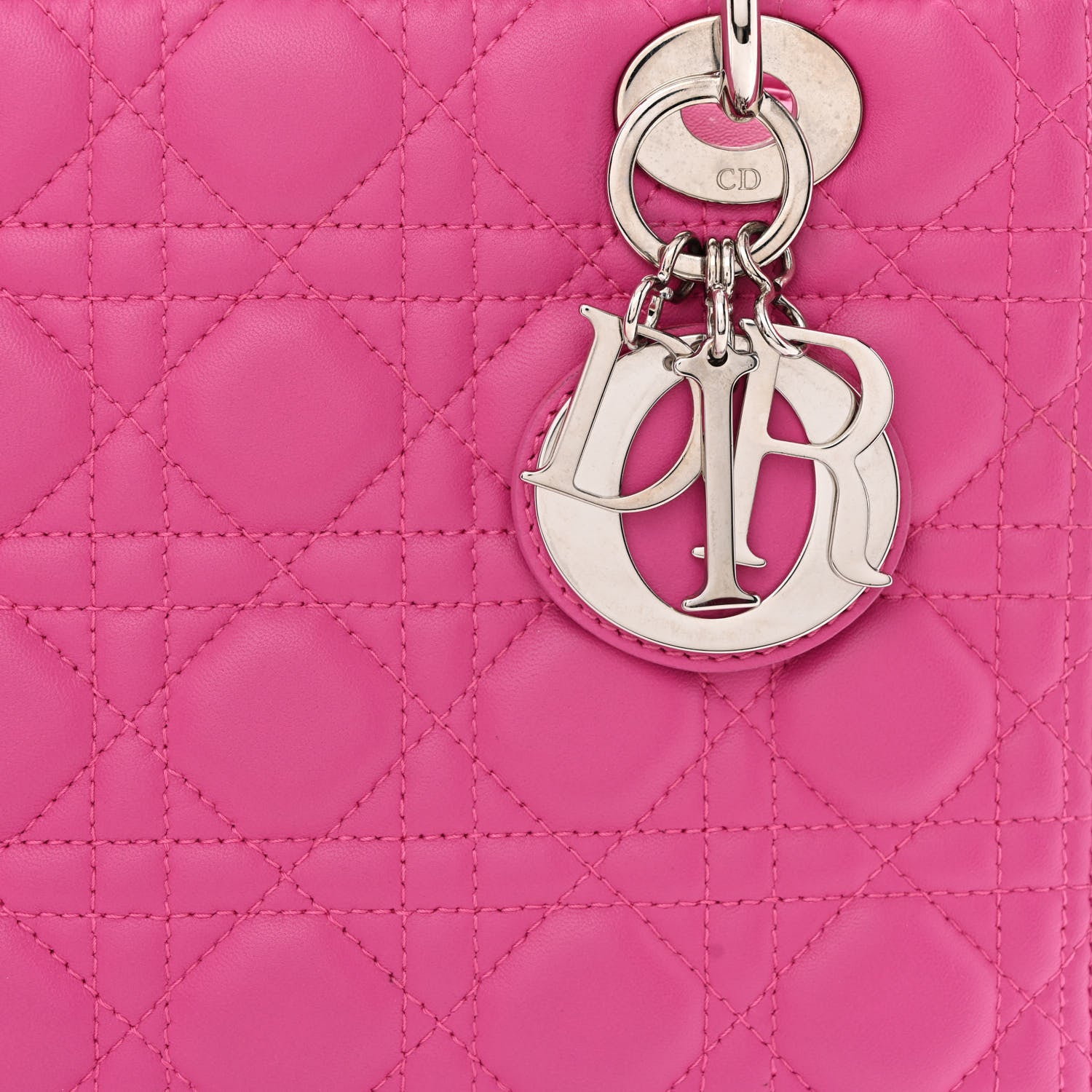 Christian Dior Lambskin Cannage Medium Lady Dior Pink 8 of 16