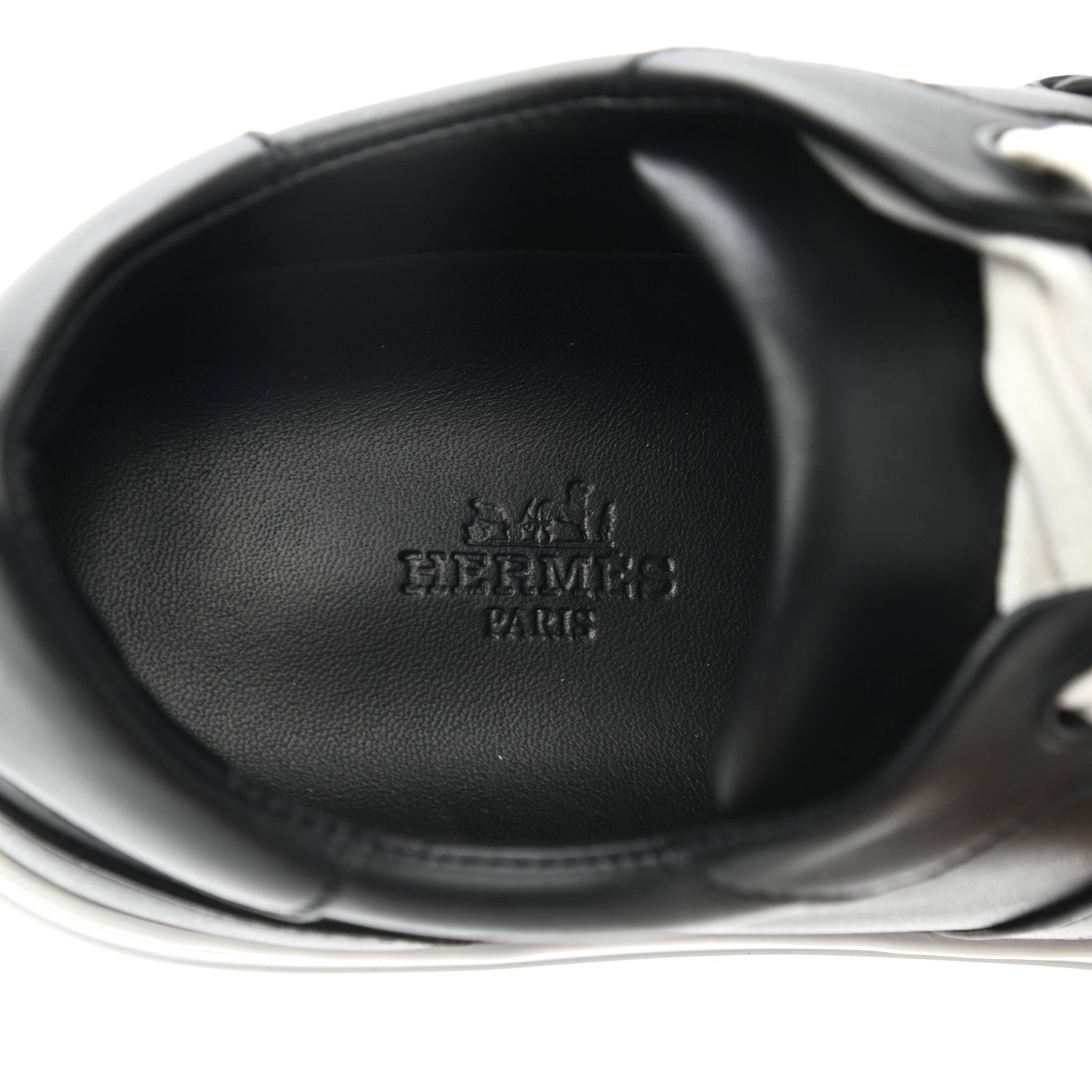 Hermes Calfskin Day Sneakers 36.5 Black 7 of 9