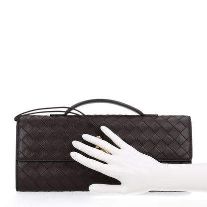 Bottega Veneta Nappa Intrecciato Long Andiamo Top Handle Clutch Fondant 2 of 10