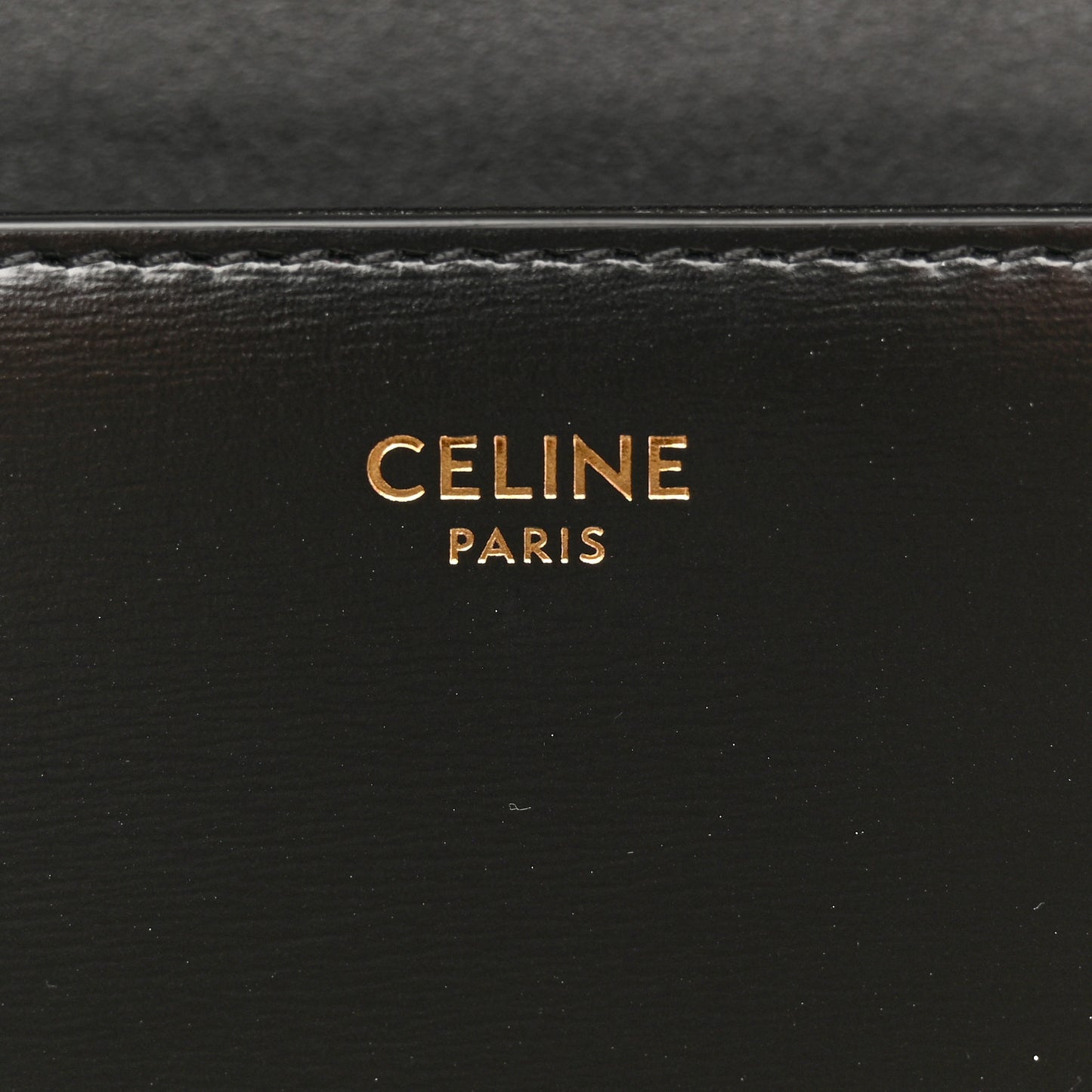 Shiny Calfskin Triomphe Chain Shoulder Bag Black