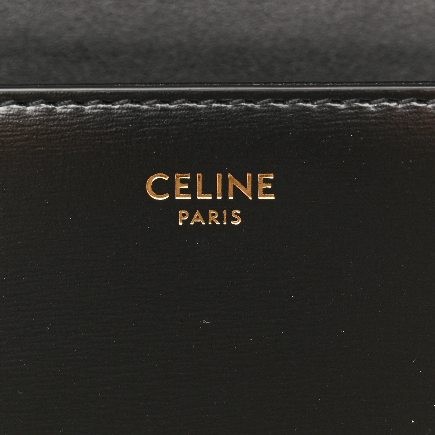Celine Shiny Calfskin Triomphe Chain Shoulder Bag Black 6 of 13