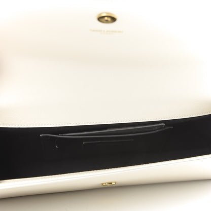 Saint Laurent Grain De Poudre Classic Monogram Cassandre Clutch Dove White 7 of 9