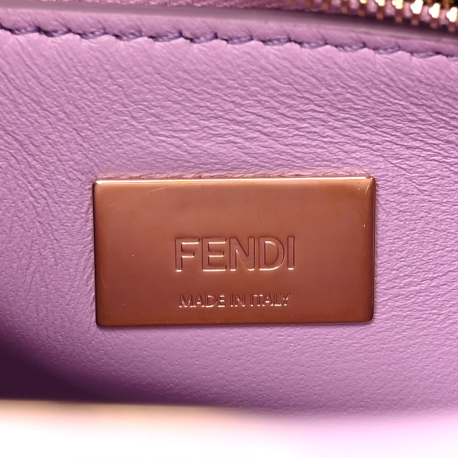 Fendi Nappa Stacked Bar Mini Peekaboo Iconic Satchel Violetta 7 of 11