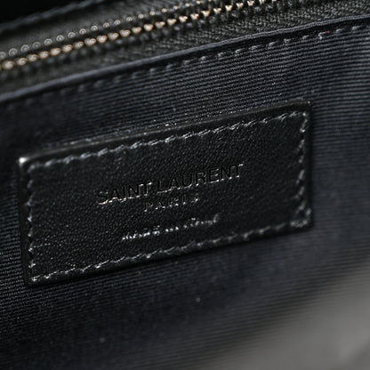 Saint Laurent Crinkled Calfskin Matelasse Monogram Medium Niki Chain Satchel Black 6 of 10