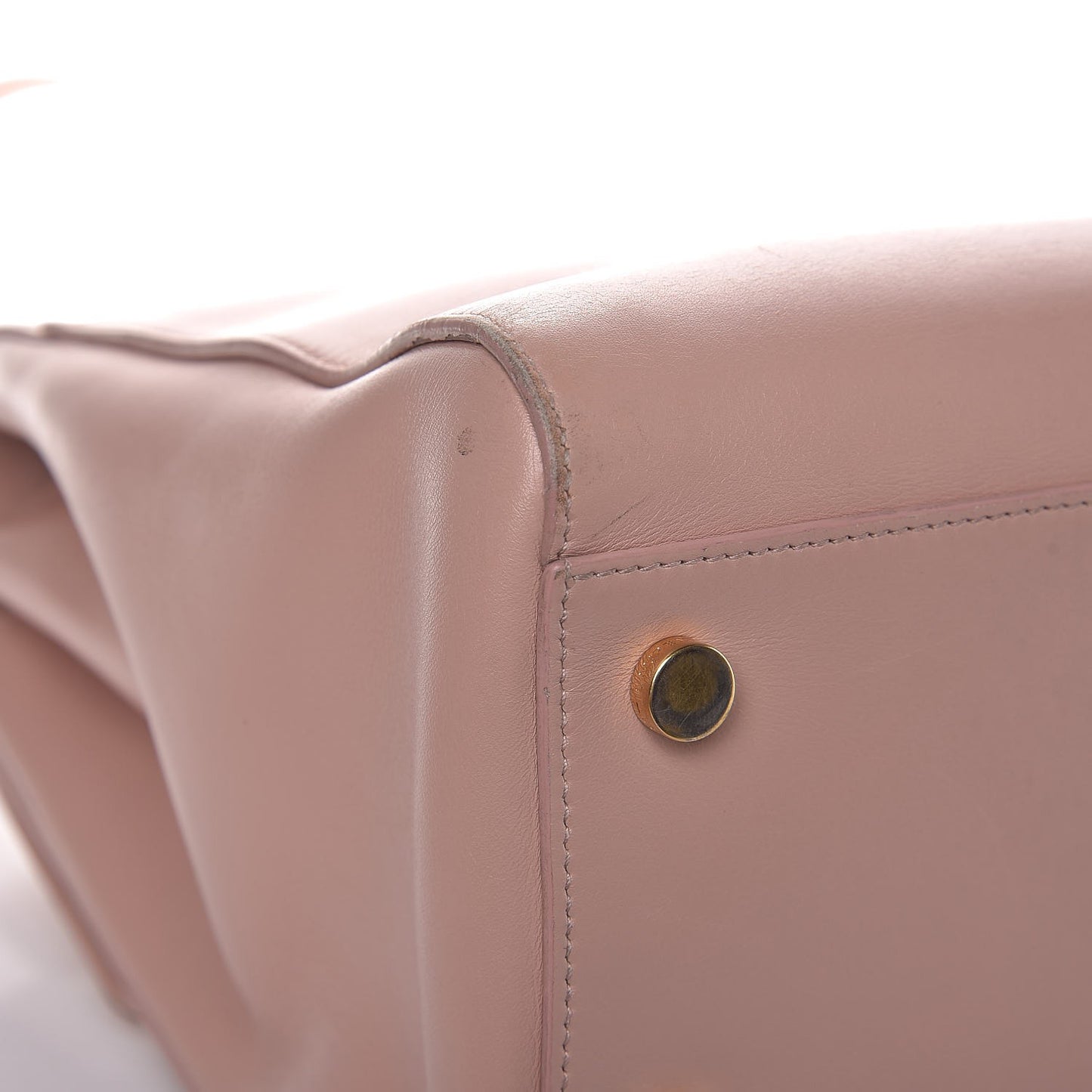 Calfskin Medium Moujik Top Handle Bag Pale Blush