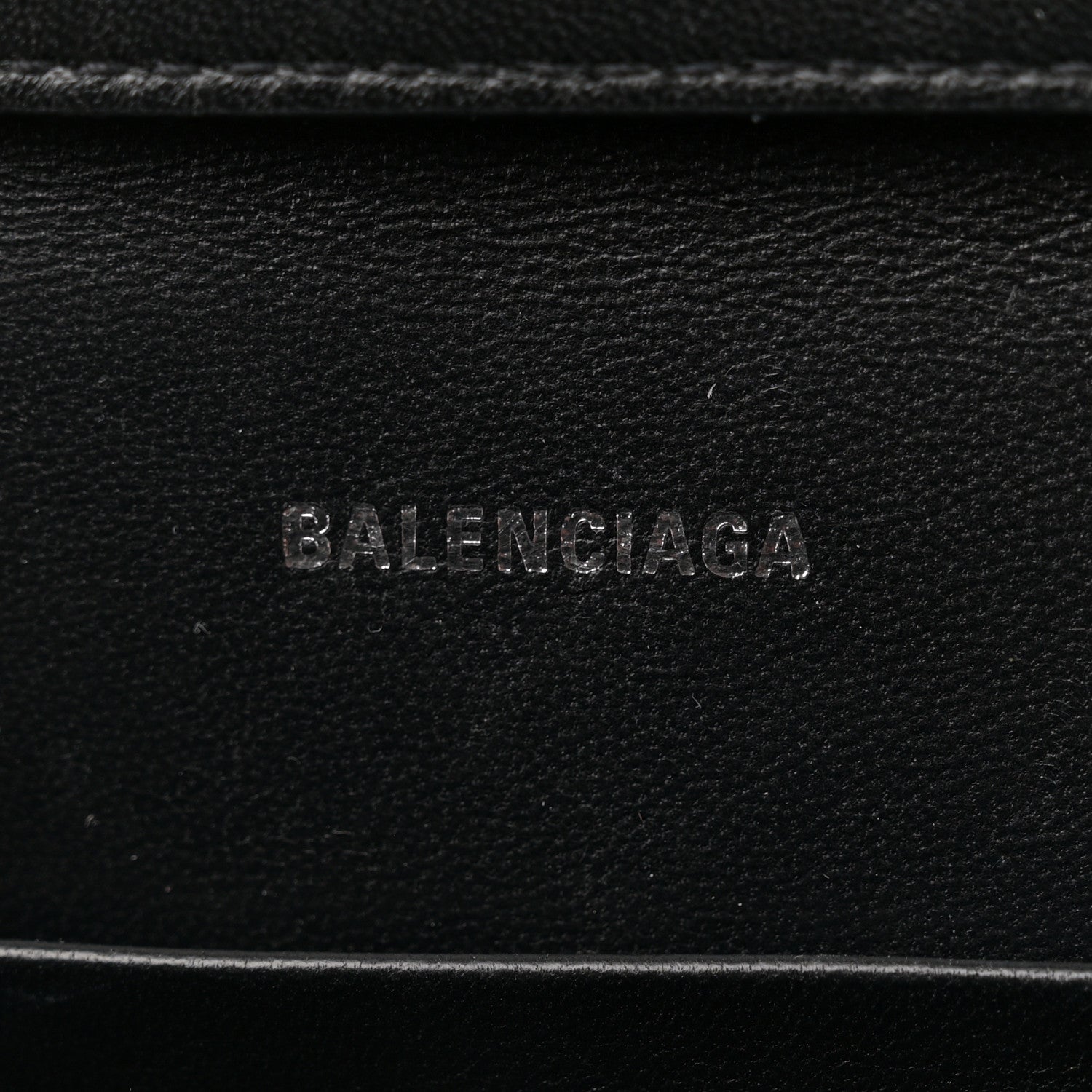 Balenciaga Shiny Calfskin Monochrome Crocodile Embossed Hourglass Chain Bag Black 6 of 12