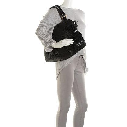 Valentino Garavani Alligator Satchel Black 2 of 7