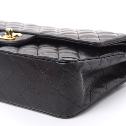 Chanel Lambskin Quilted Medium Double Flap Black 9 of 20