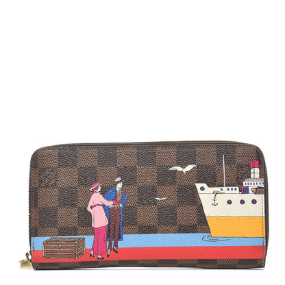 Louis Vuitton Damier Ebene 2016 Christmas Animation Zippy Wallet Rouge 1 of 9