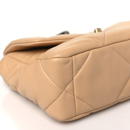 Chanel Lambskin Quilted Medium Chanel 19 Flap Beige 9 of 12