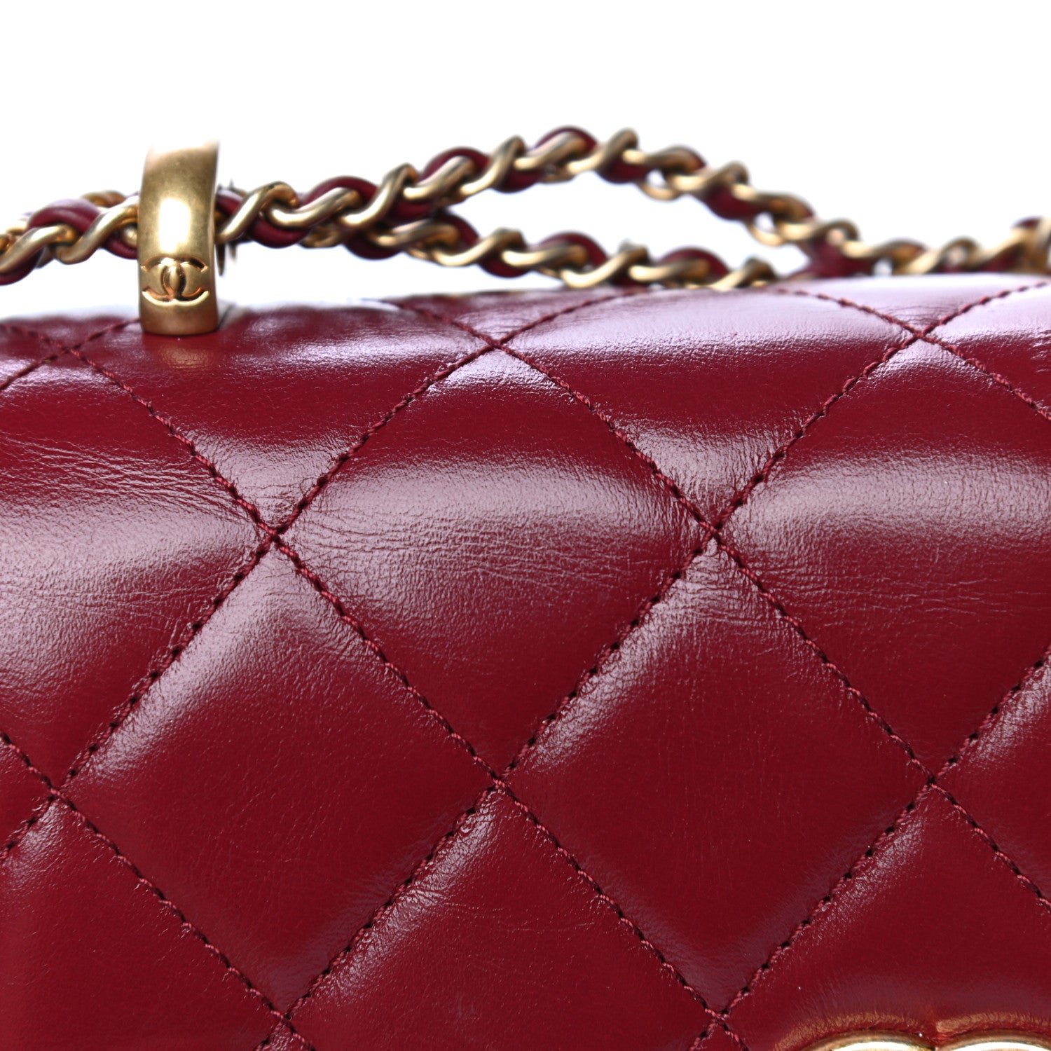 Chanel Calfskin Quilted Mini Perfect Fit Flap Burgundy 15 of 15