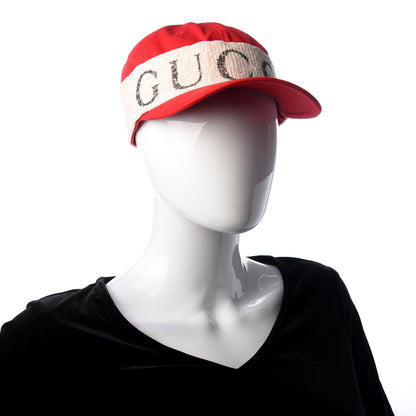 Gucci Gabardine Headband Baseball Hat L Red 2 of 9