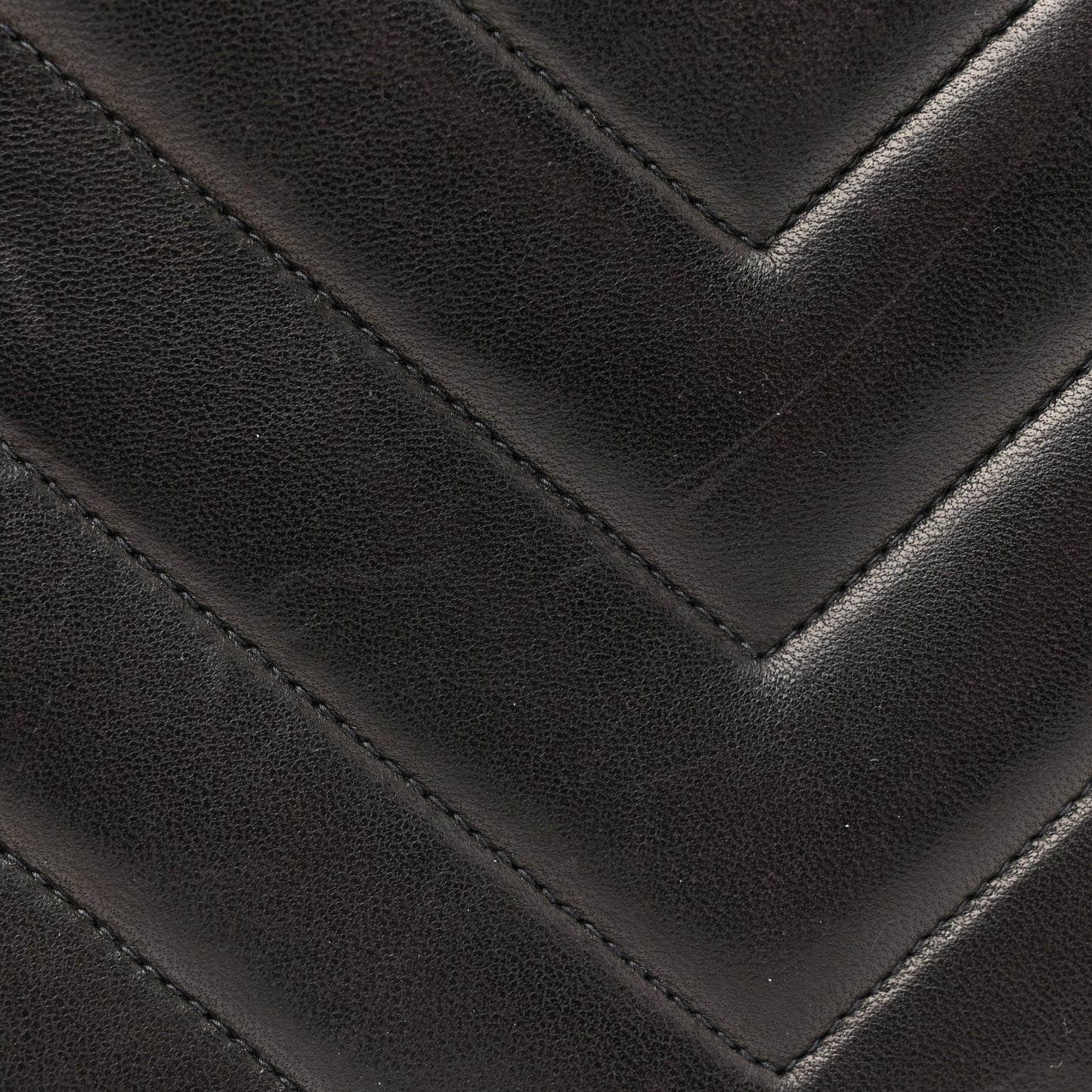 Lambskin Chevron Quilted Mini Square Flap Black