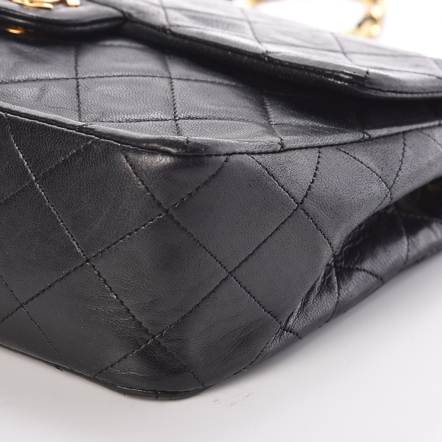 Chanel Lambskin Quilted Mini Square Flap Bag Black 10 of 14