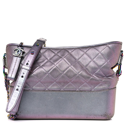 Chanel Iridescent Lambskin Calfskin Quilted Medium Gabrielle Hobo Light Purple 1 of 31