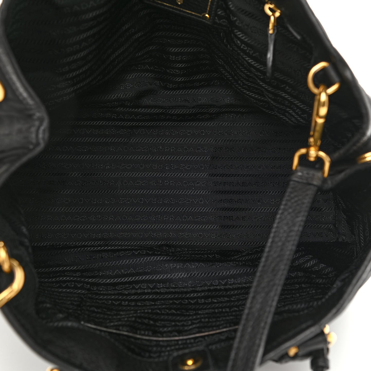 Tessuto Nylon Vitello Daino Tote Black