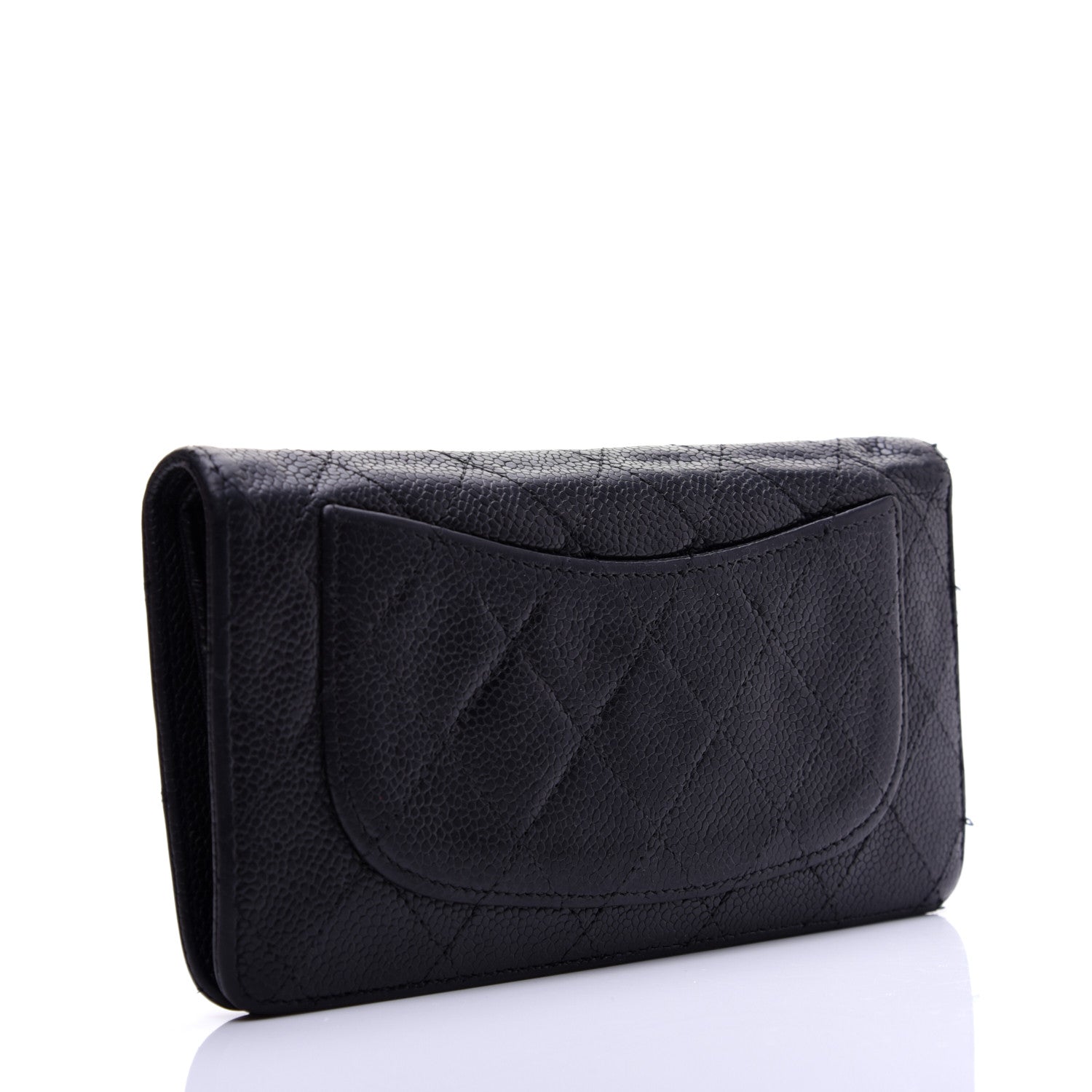 Chanel Caviar Quilted Yen Wallet Black 3 of 13