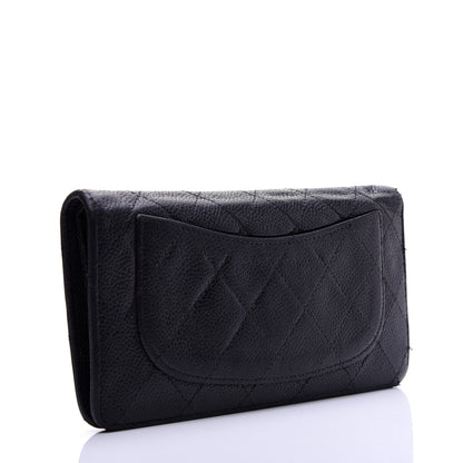 Chanel Caviar Quilted Yen Wallet Black 3 of 13
