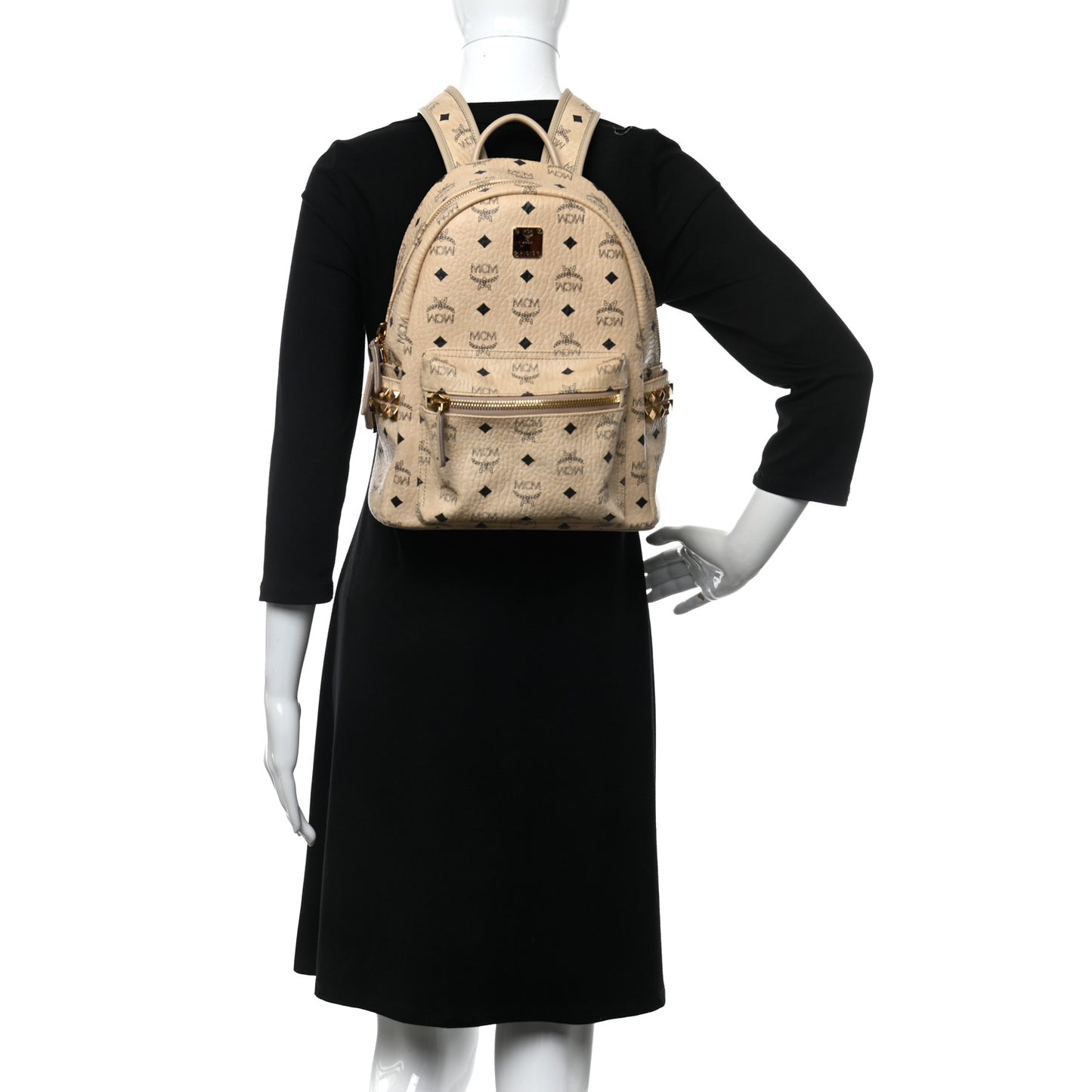 Visetos Side Stud Stark Backpack Beige