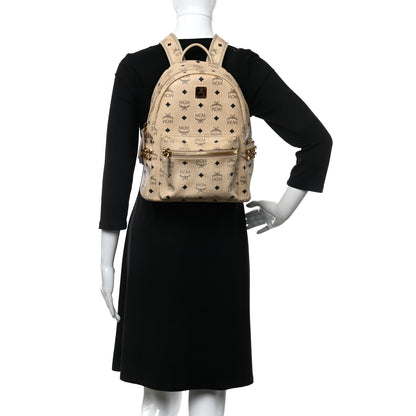 MCM Visetos Side Stud Stark Backpack Beige 2 of 10