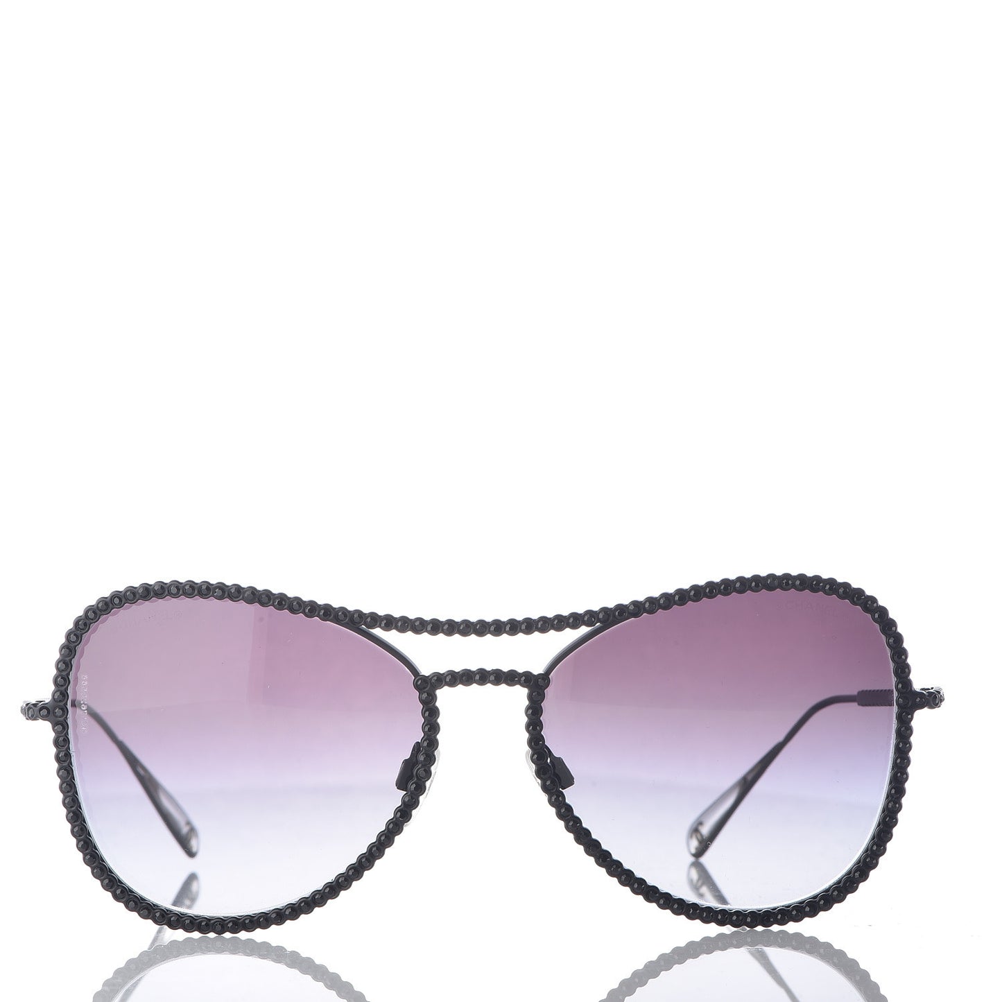 Crystal Aviator Sunglasses 71108 Black