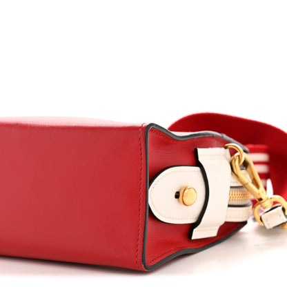 Prada City Calf Saffiano Esplanade Crossbody Bag Fuoco White 10 of 15
