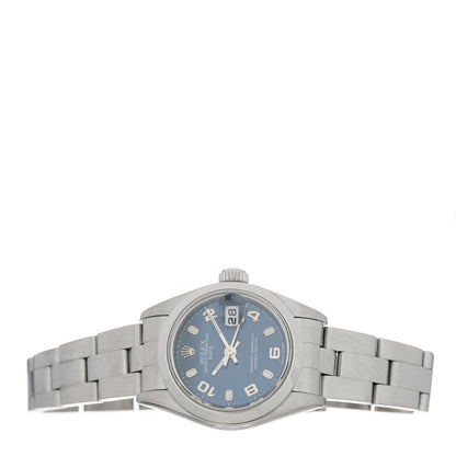 Rolex Stainless Steel 26mm Oyster Perpetual Date Watch Blue 79160 2 of 4