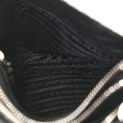 Prada Vitello Phenix Double Zip Crossbody Bag Black 4 of 12