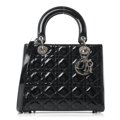 Christian Dior Patent Cannage Medium Lady Dior Black 1 of 11
