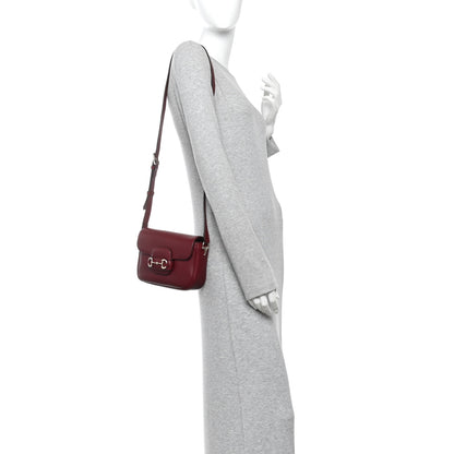 Gucci Arabella Calfskin Horsebit 1955 Shoulder Bag Rosso Ancora 2 of 10