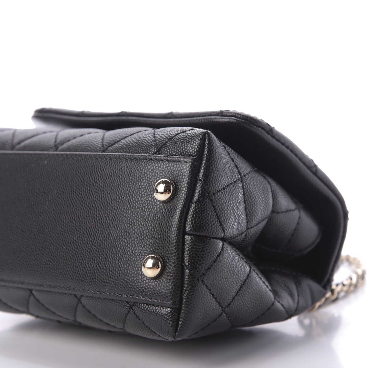 Caviar Quilted Extra Mini Coco Handle Flap Black