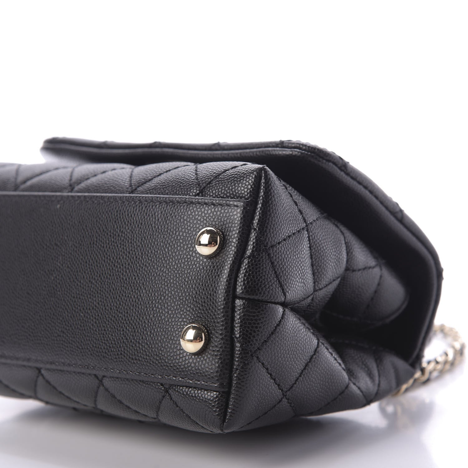 Chanel Caviar Quilted Extra Mini Coco Handle Flap Black 7 of 9