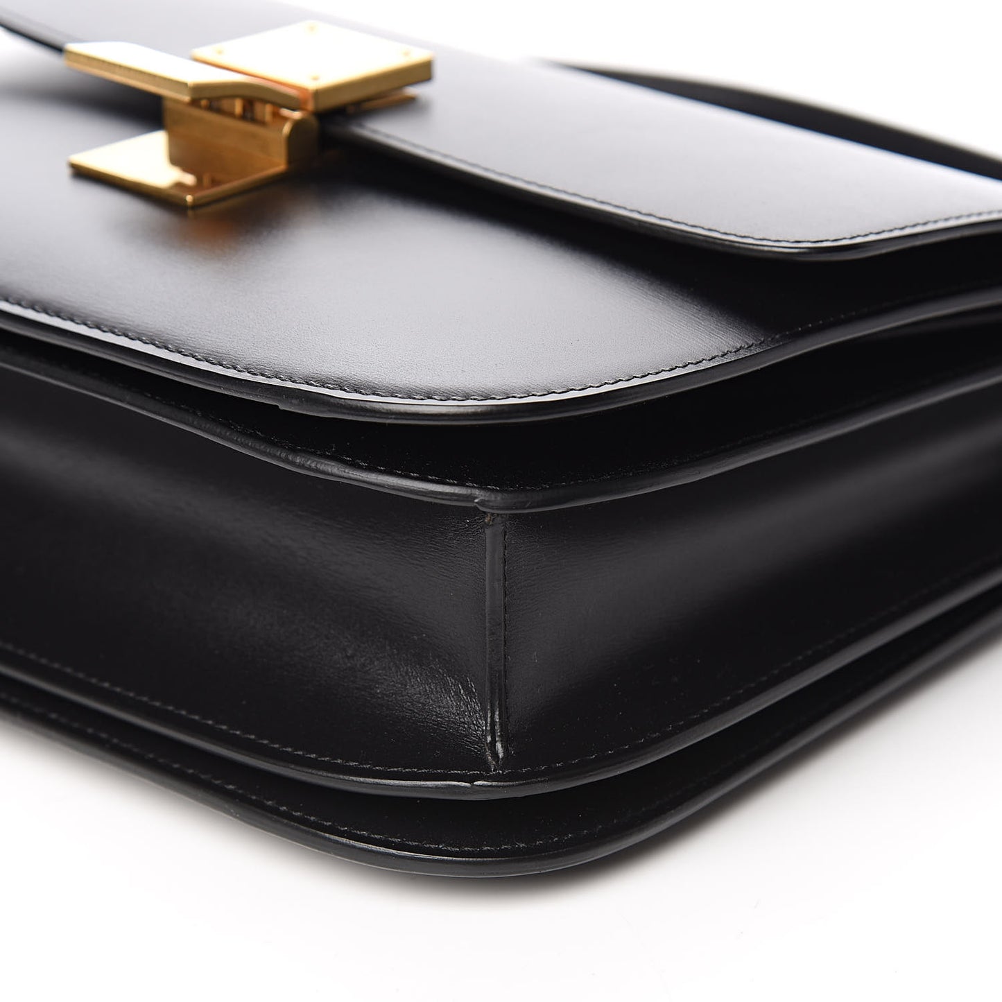Liege Calfskin Medium Classic Box Flap Bag Black
