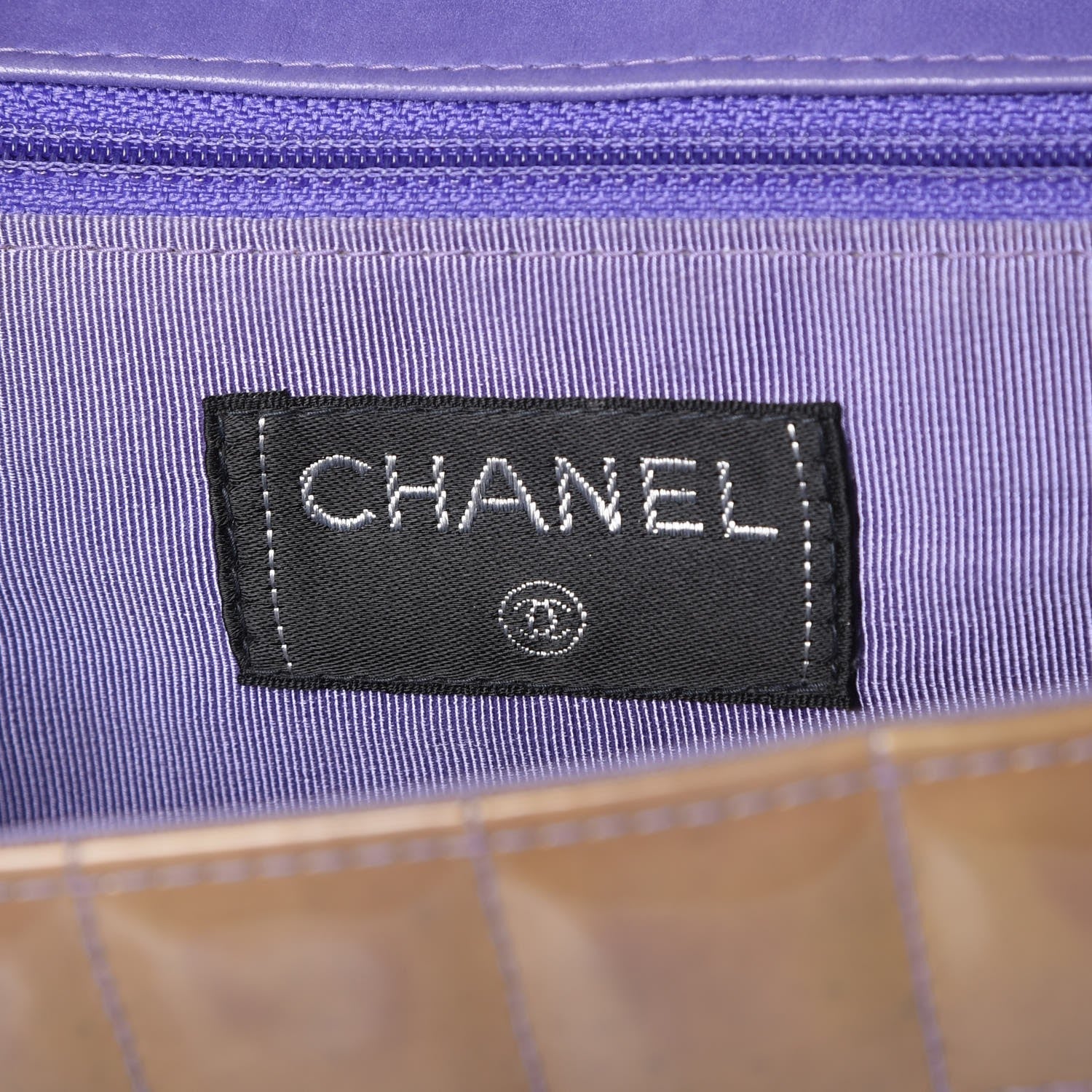 Chanel Patent Chocolate Bar Reissue Single Flap Dark Beige 6 of 14