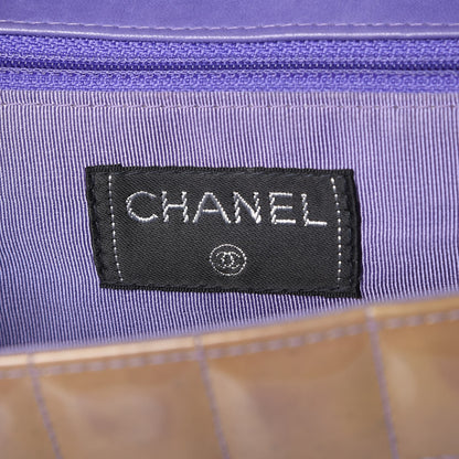 Chanel Patent Chocolate Bar Reissue Single Flap Dark Beige 6 of 14