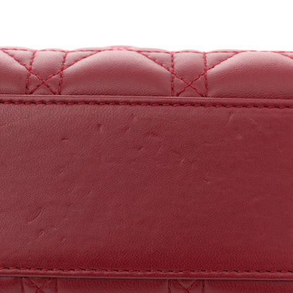 Christian Dior Lambskin Cannage Mini Lady Dior Burgundy 11 of 11