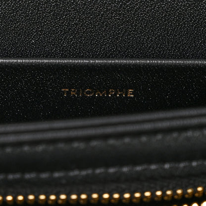 Celine Shiny Calfskin Medium Triomphe Black 7 of 10