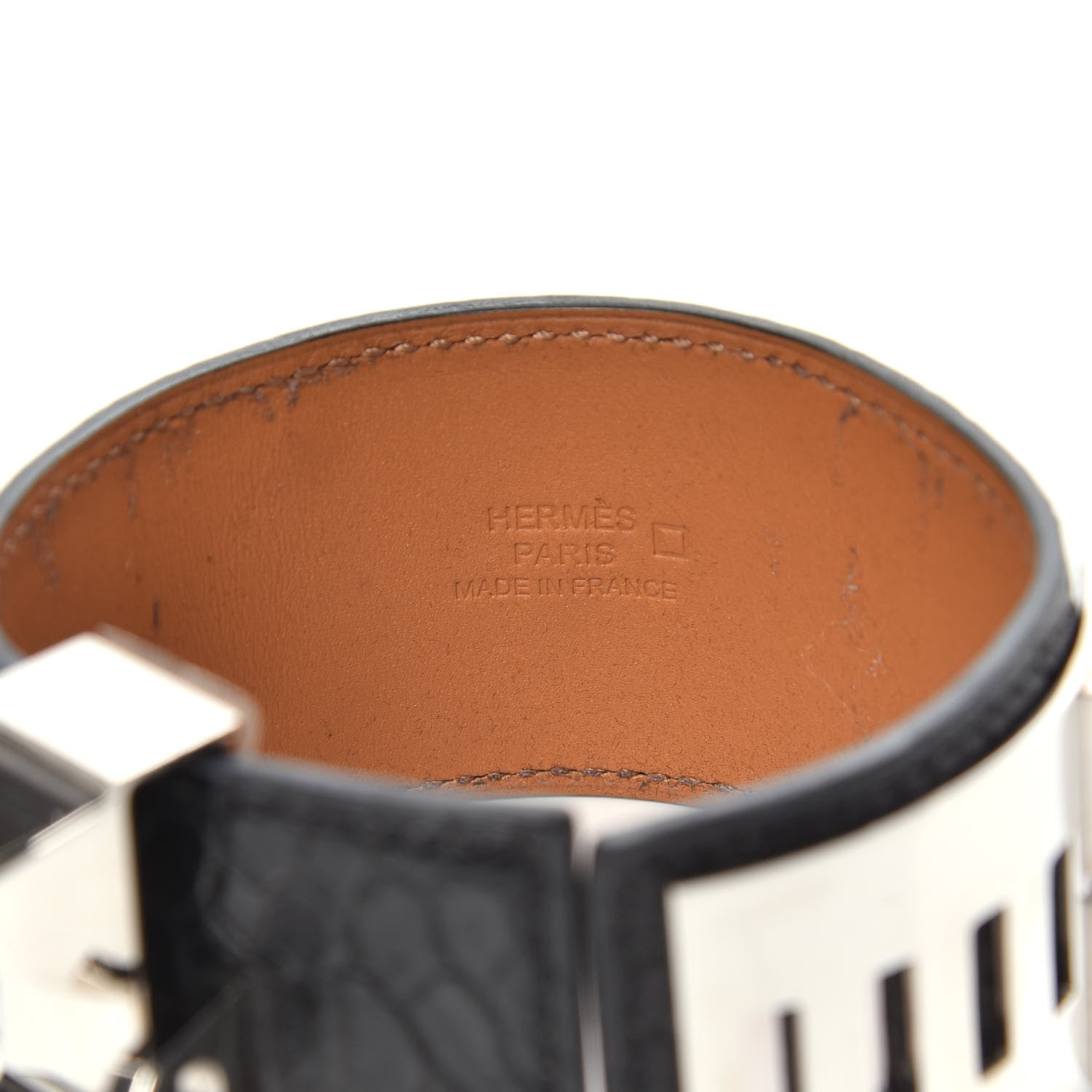 Hermes Matte Alligator Collier De Chien CDC Bracelet S Black 4 of 8