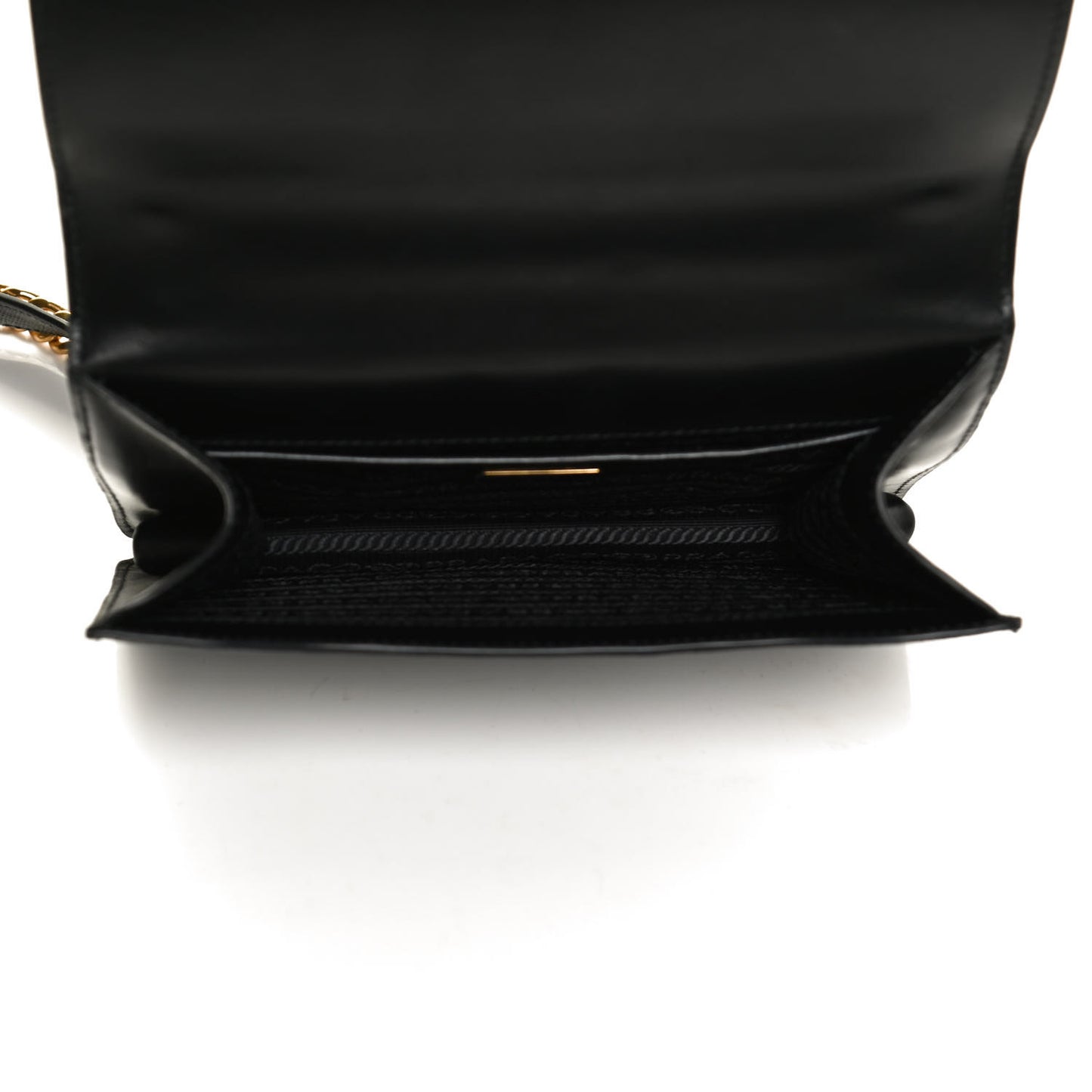 Saffiano Soft Calfskin Chain Crossbody Bag Black