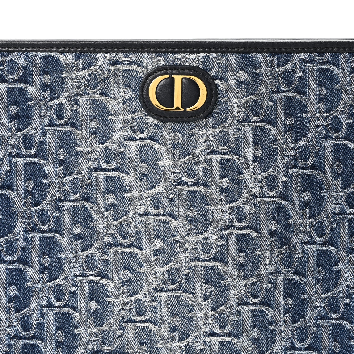 Christian Dior Denim Jacquard Oblique 30 Montaigne Dea Pouch  Blue 7 of 10