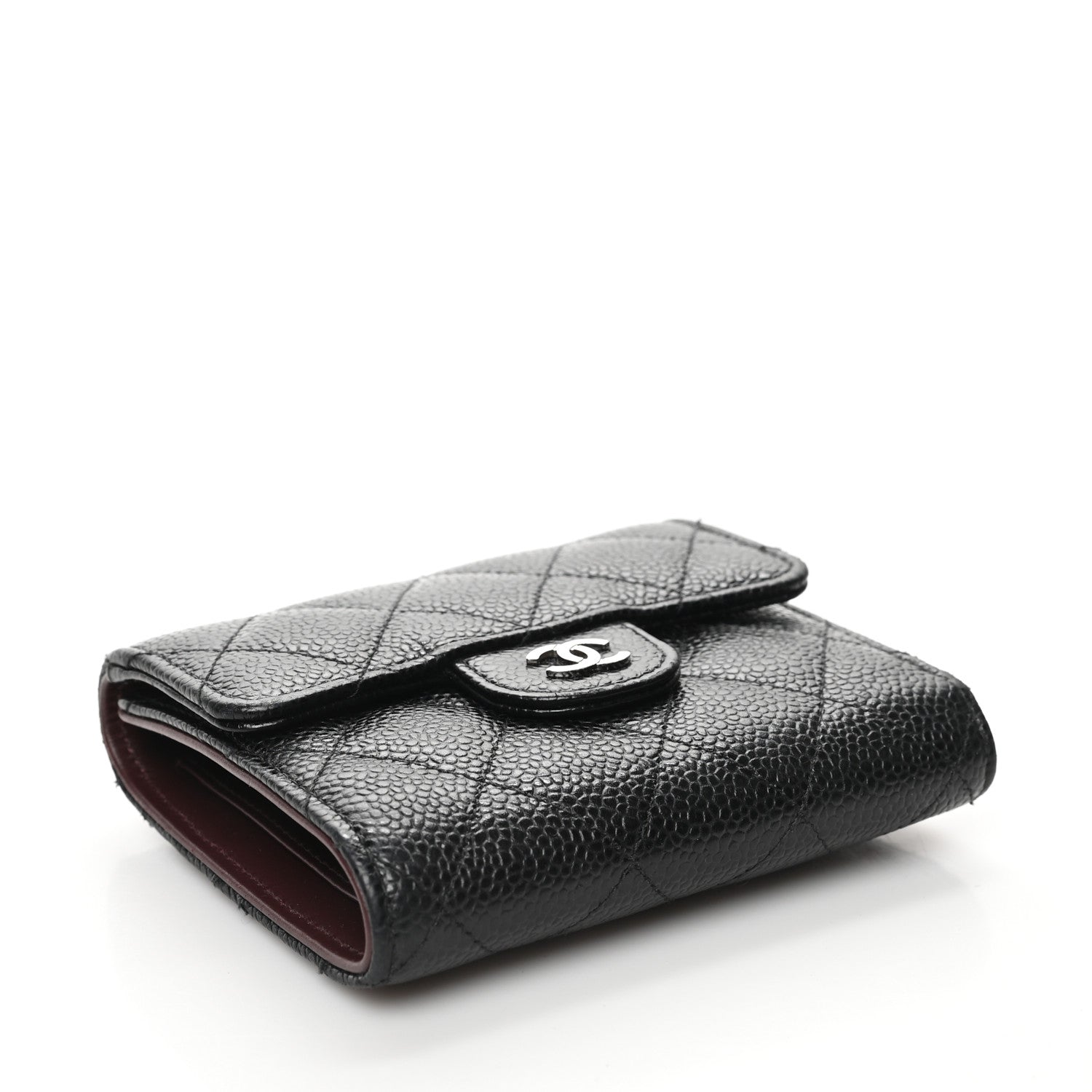 Chanel Caviar Quilted Compact Flap Wallet Black 4 of 12