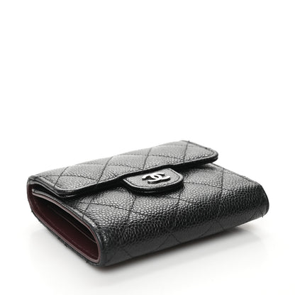 Chanel Caviar Quilted Compact Flap Wallet Black 4 of 12