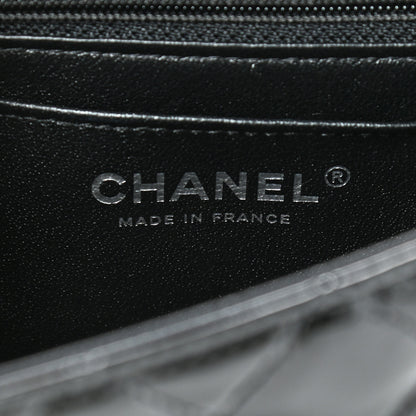 Chanel Patent Calfskin Quilted Mini Rectangular Flap So Black 7 of 8