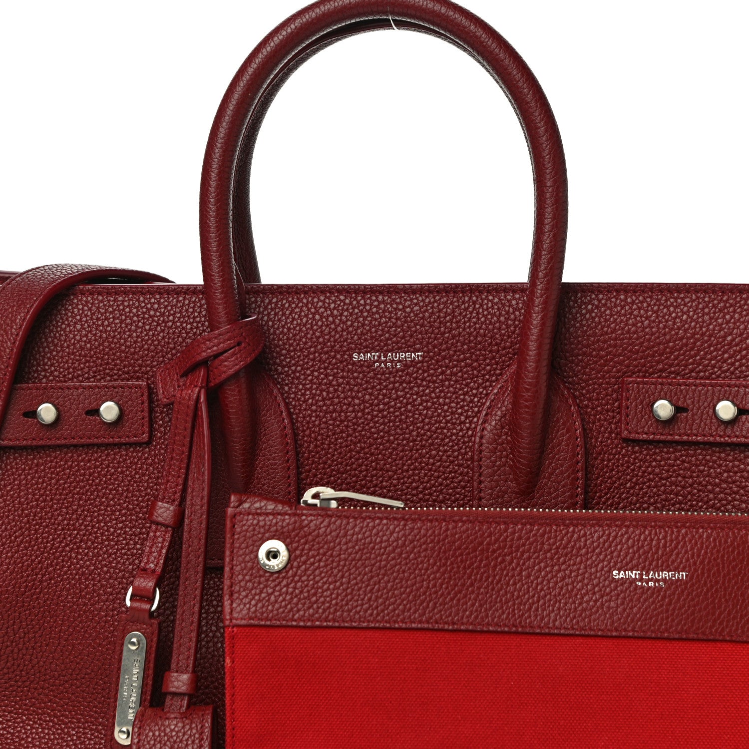 Saint Laurent Grained Calfskin Small Supple Sac De Jour Dark Pallisandre 8 of 17
